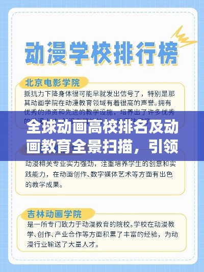 全球动画高校排名及动画教育全景扫描，引领行业发展的学府揭秘