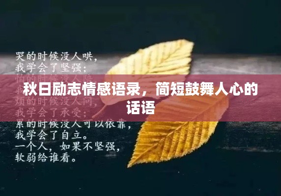 秋日励志情感语录，简短鼓舞人心的话语