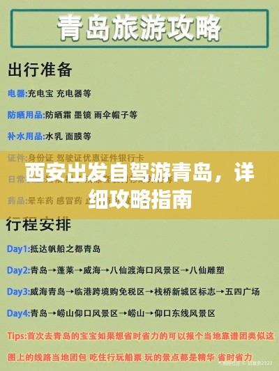 西安出发自驾游青岛，详细攻略指南